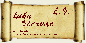 Luka Vićovac vizit kartica